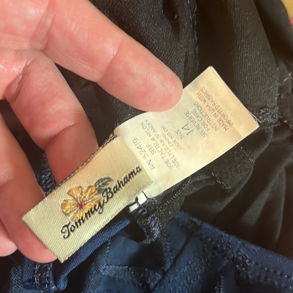 TOMMY BAHAMA Size 14 Monochromic MODEST Palm-tree "Textured Print" 1-Pc $158 NEW - Picture 12 of 16